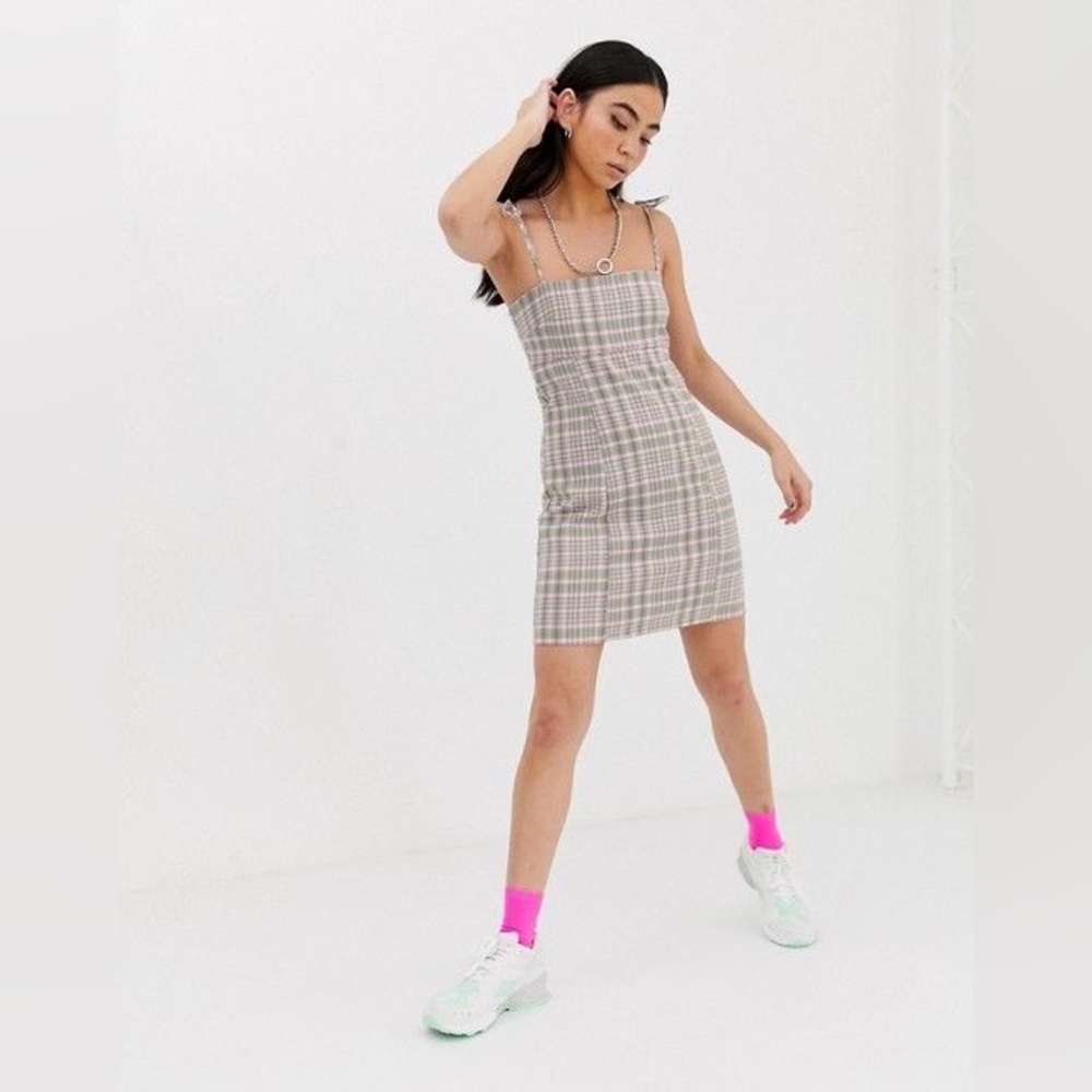 ASOS COLLUSION checkered tartan mini dress
